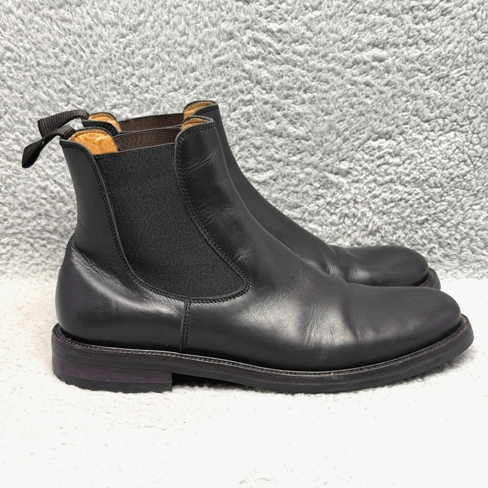 Guido Longinotti Firenze Womens Size 39 US 8 Chelsea Boots Black Leather Vibram